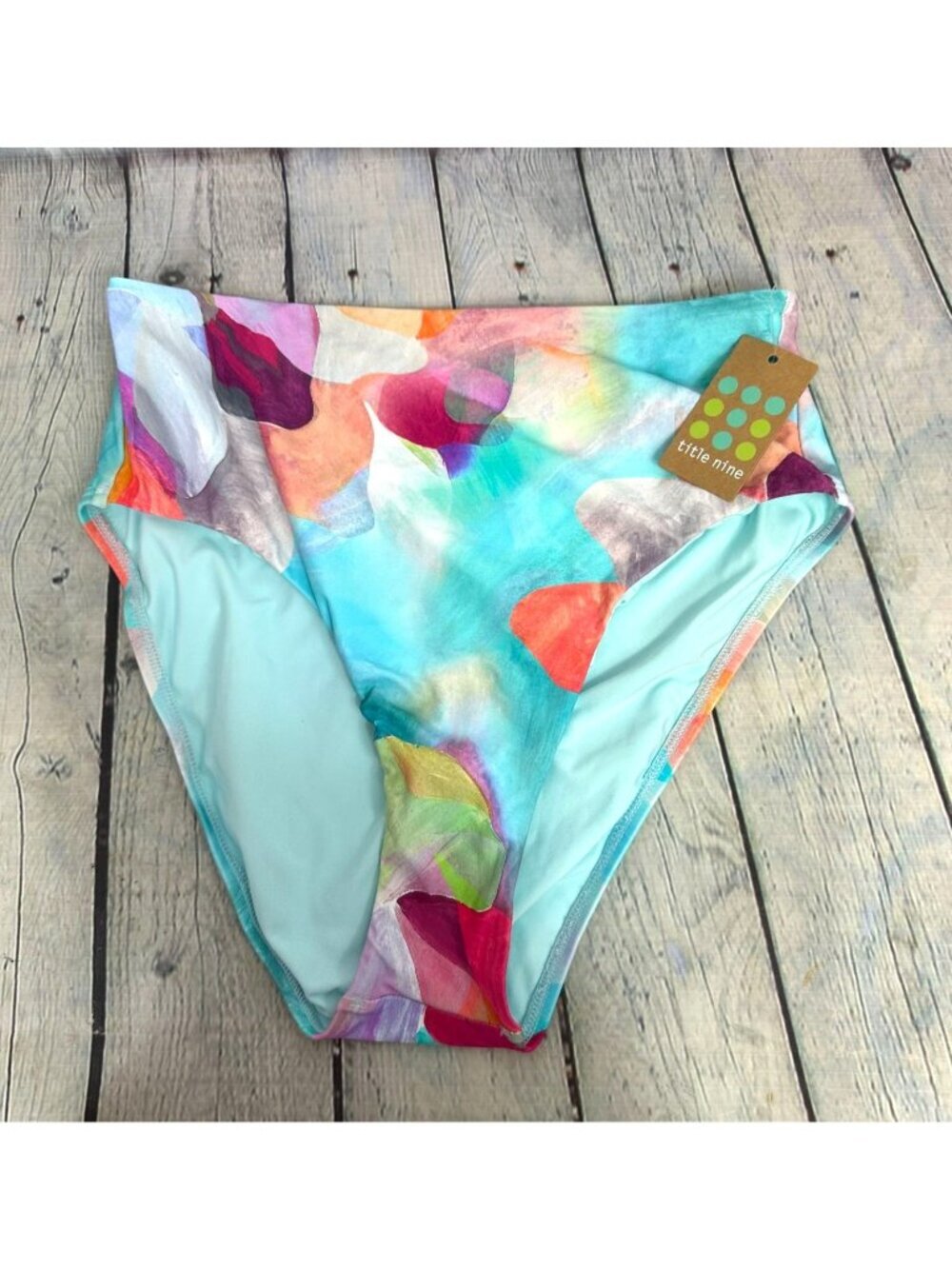Title nine Namaka bikini bottom plumeria size M NWT